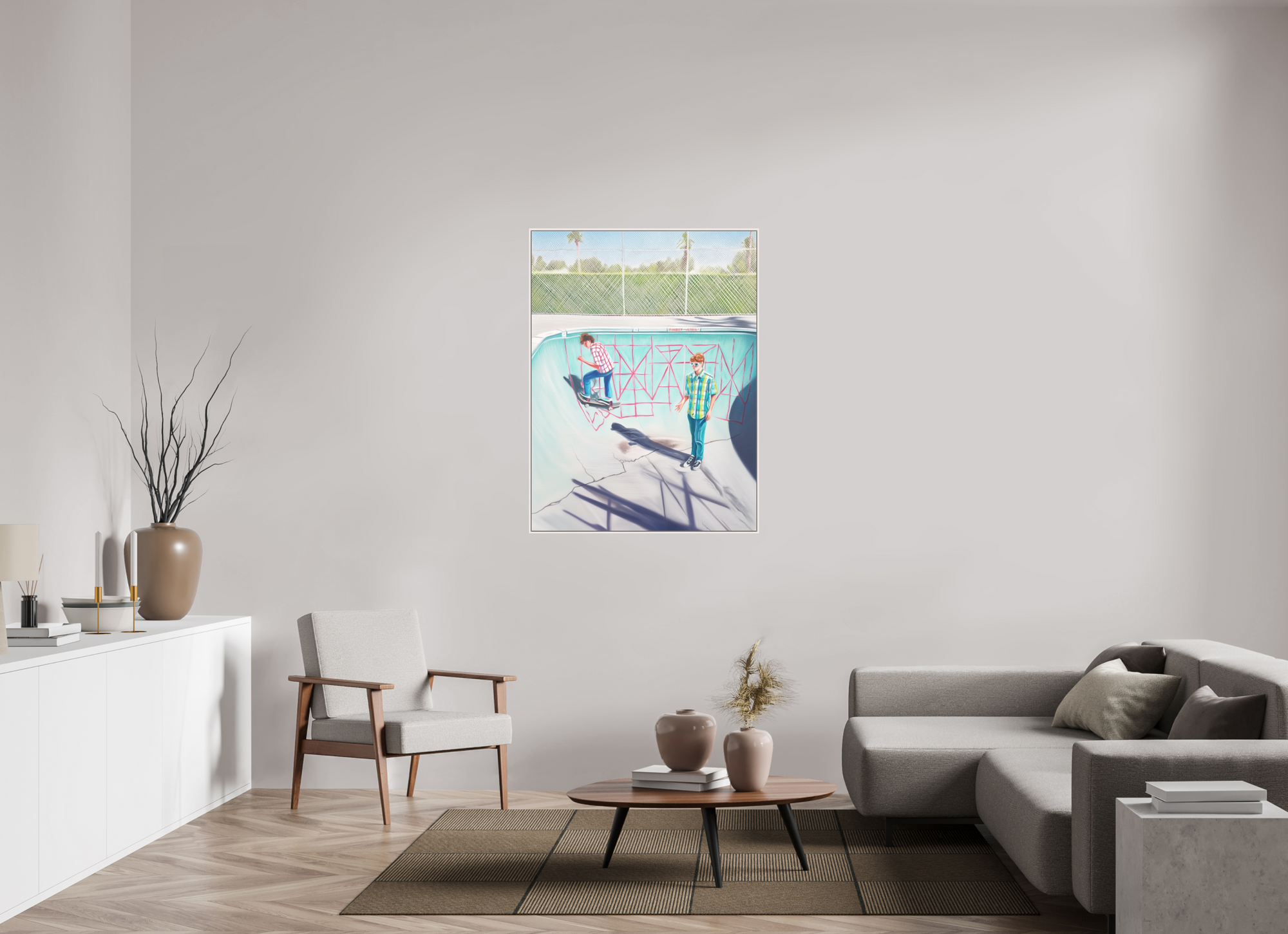 36 x 48″, Floater Frame White Maple I Can Do the Robot